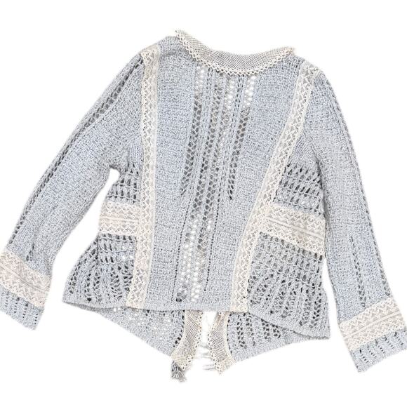 Anthropologie Knitted & Knotted Salt & Pepper Open
Knit Cardigan - Picture 6 of 9